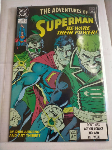 DC 473 December 1990 The Adventures of Superman Comic