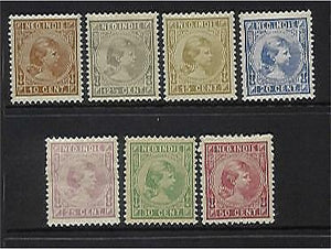 Netherlands Indies, Dutch Colonies, Holland, Indonesia SG 94/100 Set to 50c MLH