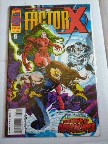 Marvel 2 April 1995 Factor X Comic X-Men Deluxe