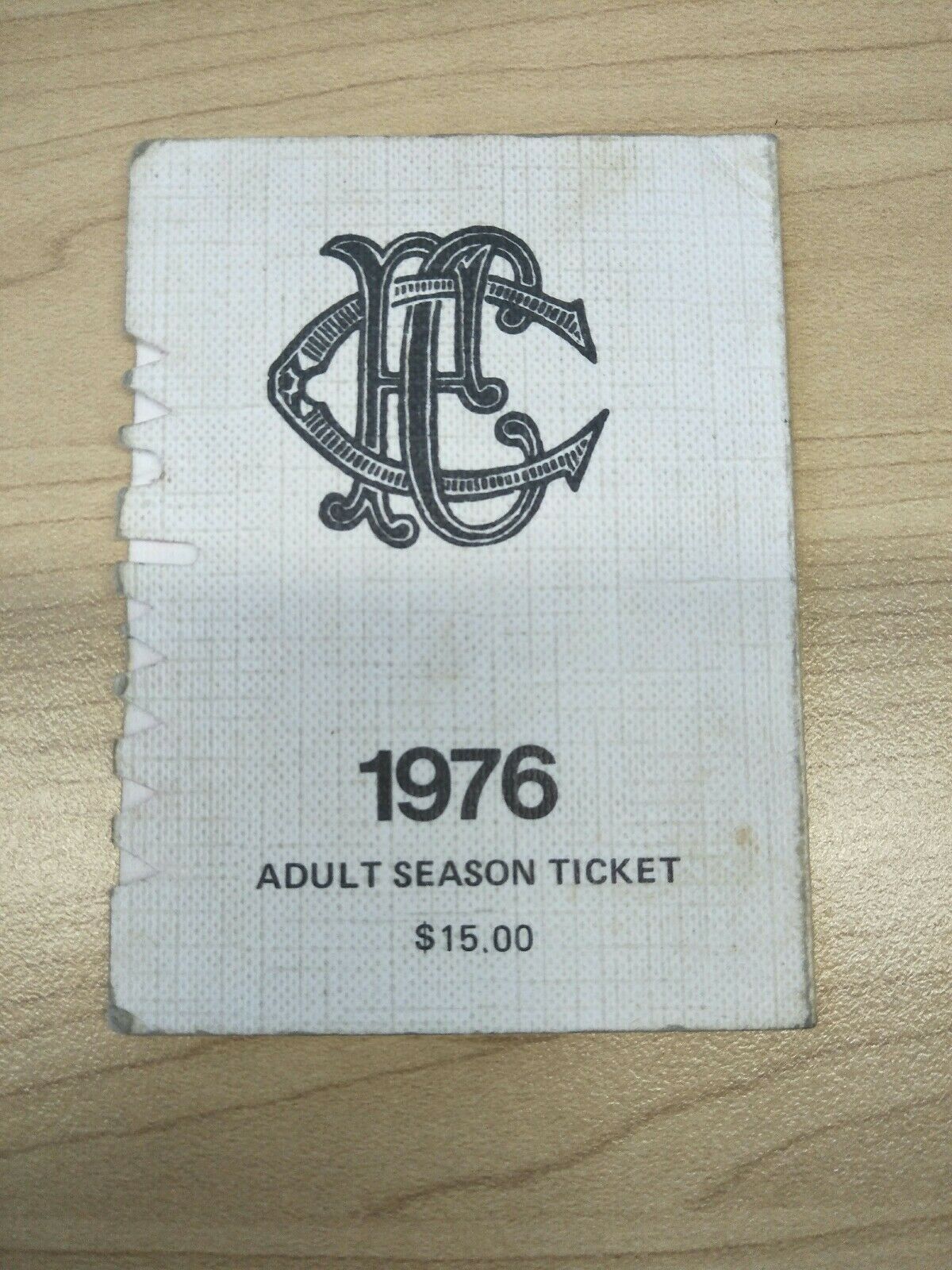VFL 1976 Collingwood Football Club Season Ticket No. 555