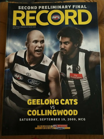 2009 Sept 19 2nd Preliminary Final AFL Football Record Geelong v Collingwood