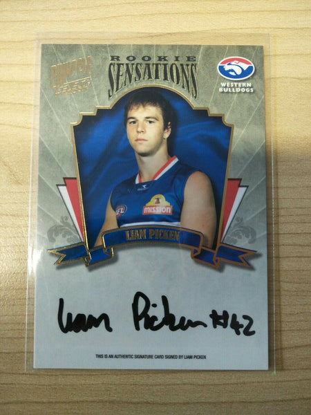 2009 Select Pinnacle Rookie Sensations Liam Picken Western Bulldogs No. 325/400