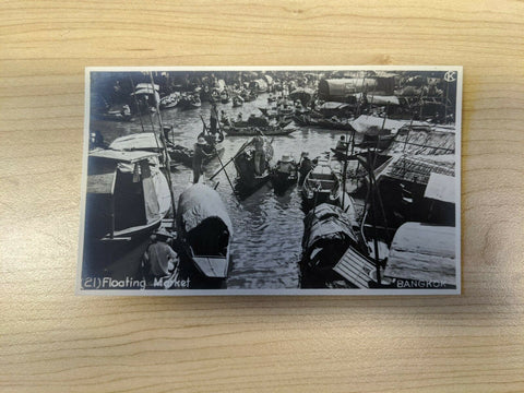 Thailand Postcard Floating Market Bangkok Mint