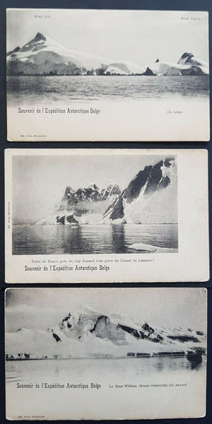 Belgium 1898 Belgian Antarctic postcard set of 11. Rarely seen complete.
