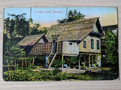 Thailand Postcard A Native House Bangkok