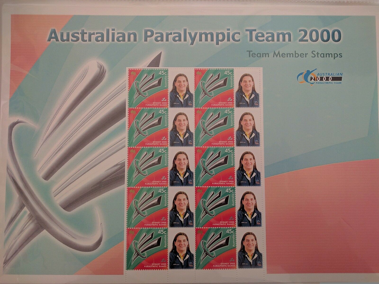 Australia SES 2000 Paralympic Team Member Stamps Louise Sauvage