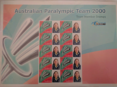 Australia SES 2000 Paralympic Team Member Stamps Louise Sauvage