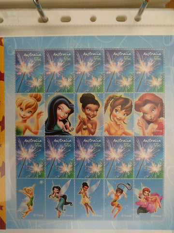 Australia Post 55c Souvenir Sheet - Disney Fairies Tinker bell