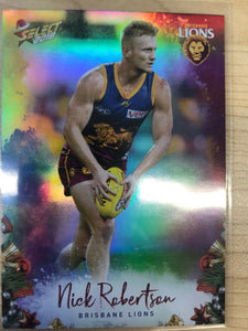 AFL 2018 Select Christmas Holofoil Card X21 - Brisbane Lions, Nick Robertson