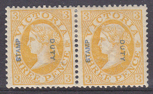 Victoria Australian States SG 308 3d yellow-orange Mint in pair