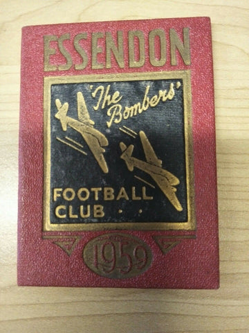 VFL 1959 Essendon Football Club Membership Season Ticket No. 1096