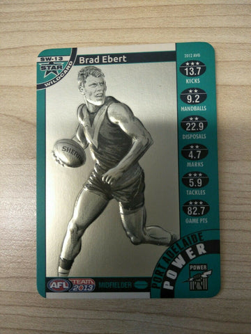 2013 Teamcoach Star Wildcard Brad Ebert Port Adelaide SW-13