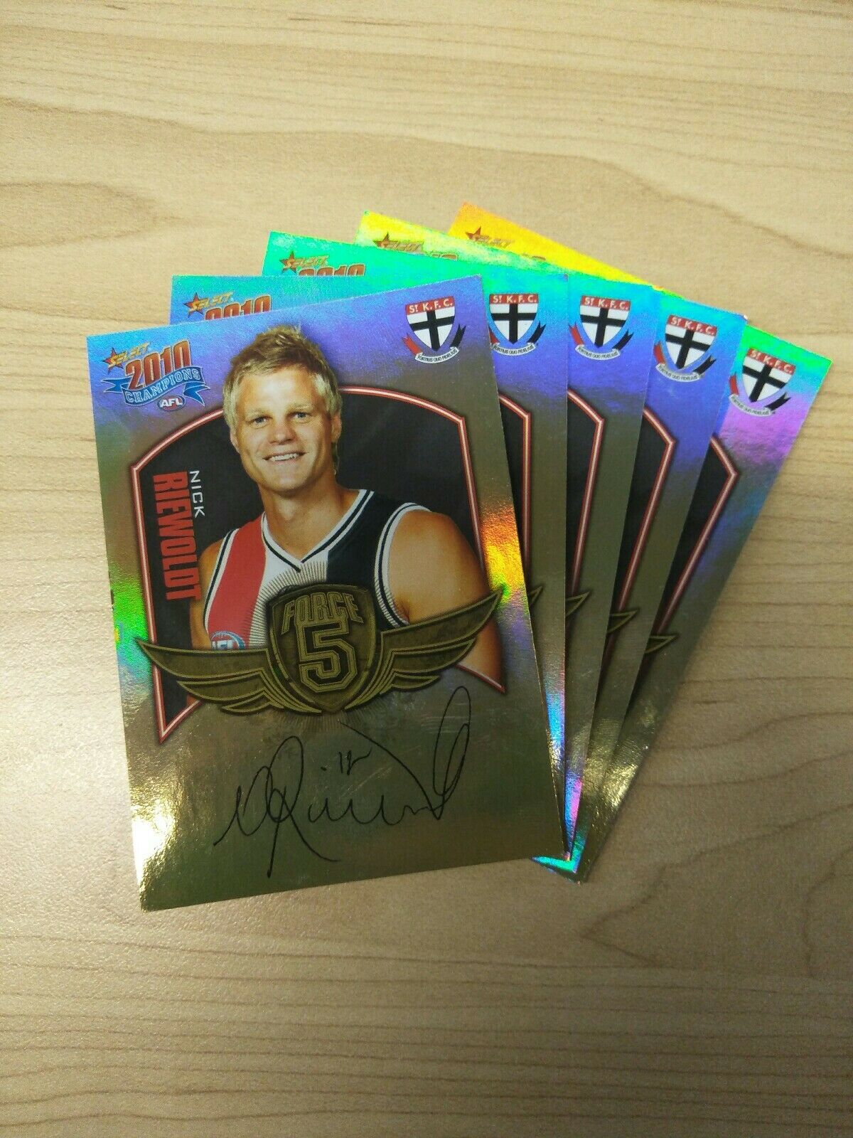 2010 Select Champions Gold Force Signature Team Set Of 5 Cards St Kilda Saints