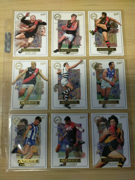 2001 Select Authentic All Australian Complete Set Of 22 Cards
