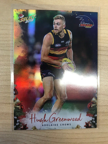 AFL 2018 Select Christmas Holofoil Card X5 - Adelaide Hugh Greenwood