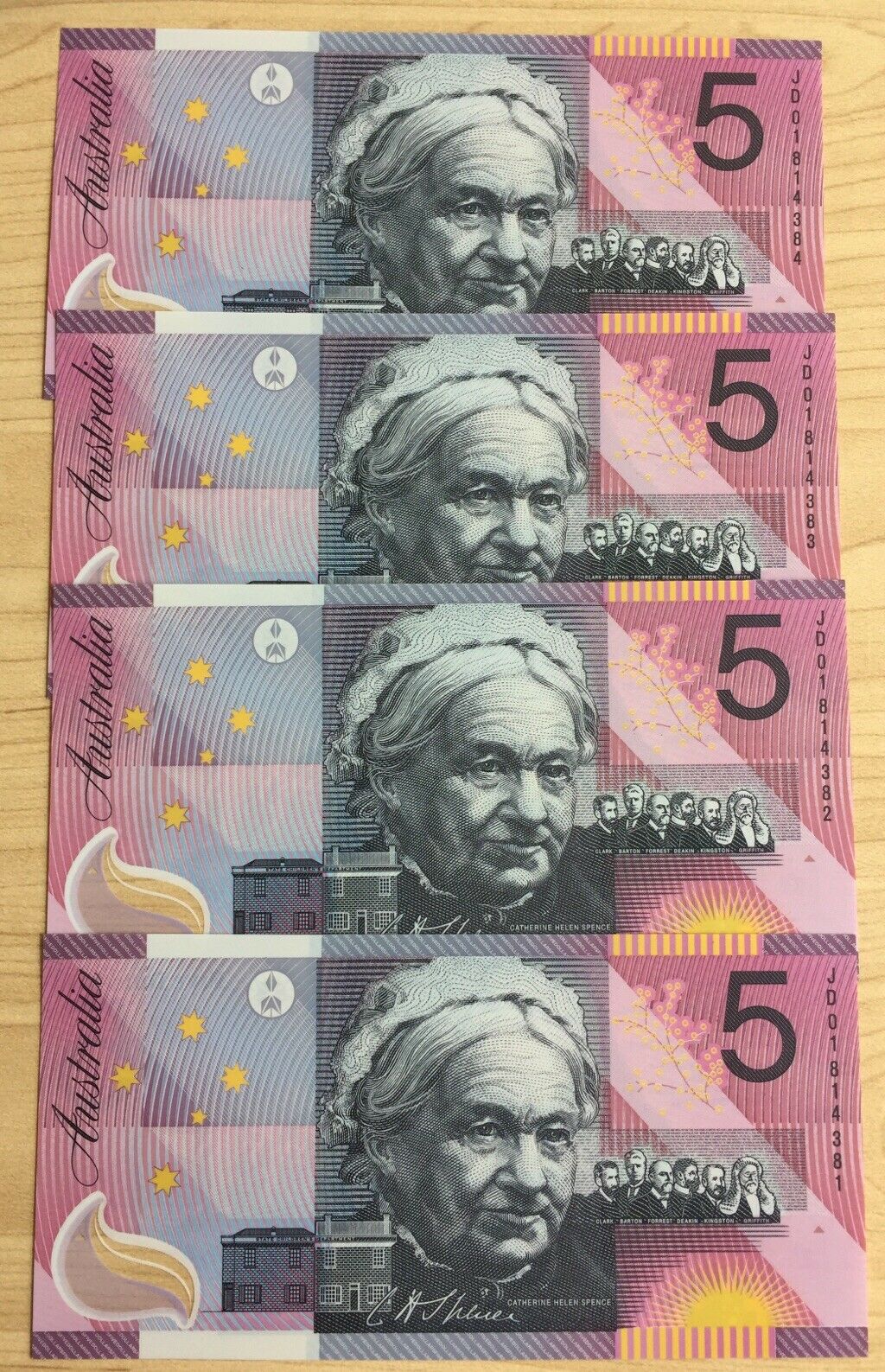 R219L $5 Henry Parks/Catherine Spence JD01 Last Prefix Polymer Uncirculated Run