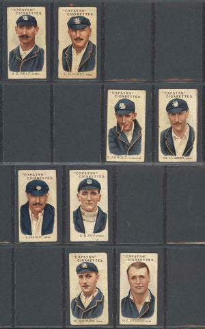 W.D. & H.O. WILLS 1907 "AUSTRALIAN & ENGLISH CRICKETERS" PART SETS