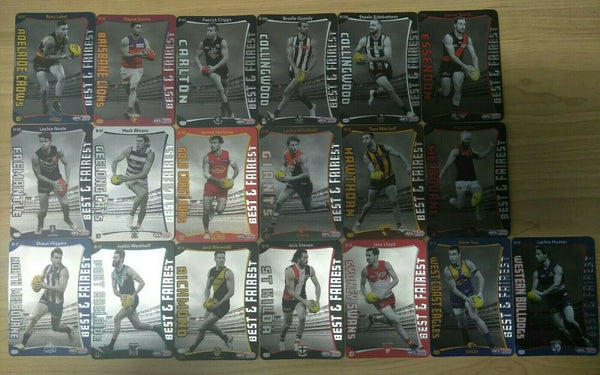 2019 Teamcoach Best And Fairest Complete Set Of 19 Cards
