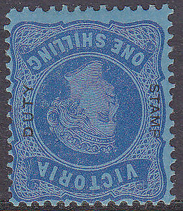 Victoria Australian States SG 306 1s pale blue/blue optd STAMP DUTY Reprint MUH