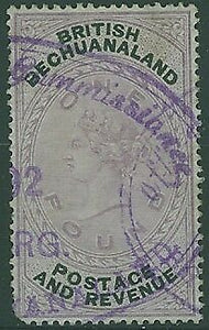 Bechuanaland SG 20 £1 lilac Queen Victoria fiscally used