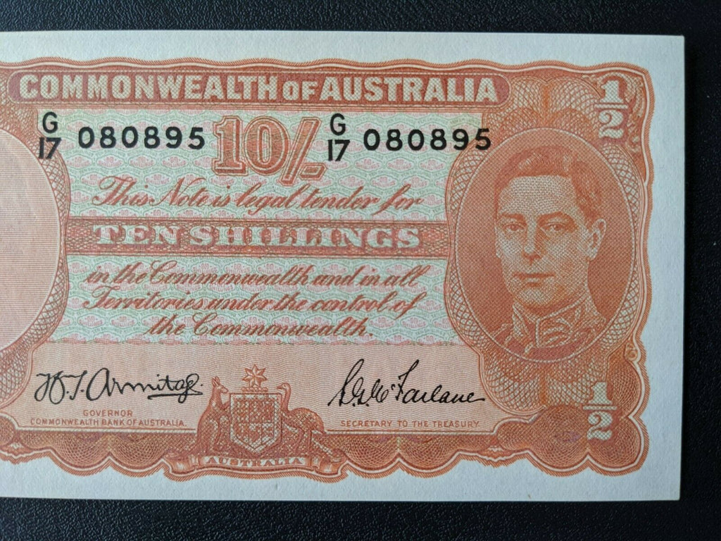 Australia Banknote 1942 10 Ten Shillings Armitage McFarlane R13