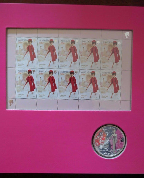 2009 50TH ANNIVERSARY OF BARBIE FOLDER Silver Coin and Stamps Limited 049/500