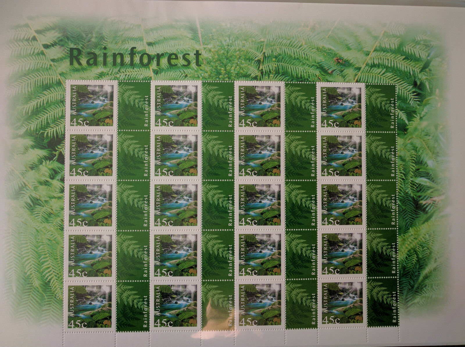 Australia Post - Rainforest 45c Personalised Stamp Sheet Generic