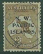 NWPI New Guinea on Australia 2/- brown Kangaroo SG 97c Used