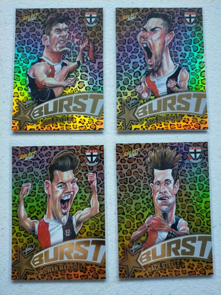 2020 Select Footy Stars Leopard Star Bursts St Kilda Team Set