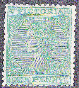 Victoria Australian States SG 108c 1d Bluish green Mint