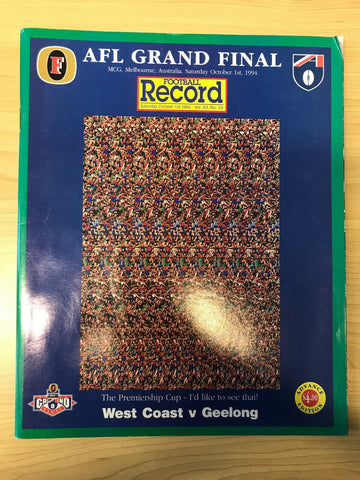 1994 Oct 1 AFL Grand Final Football Record West Coast v Geelong