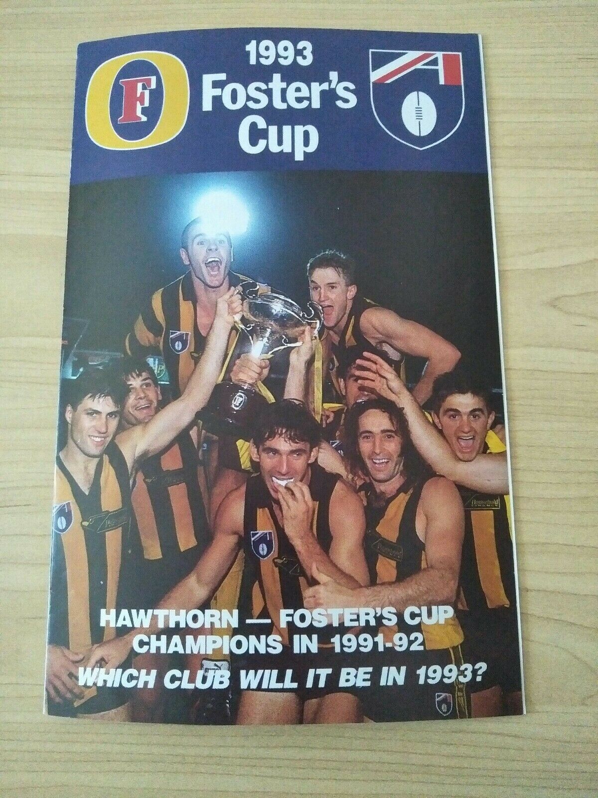 AFL 1993/4 Four different Foster's Cup Collingwood Games Souvenir Football Records