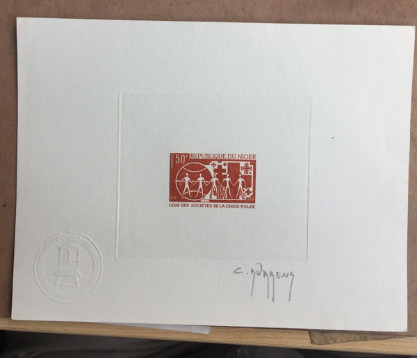 Niger 1969 Red Cross Signed Artist Die Proofs Different Colours SG 319/21