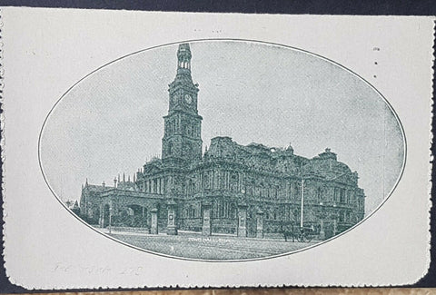 Australia Letter card 1d Kangaroo Die 2 Sydney Town Hall used LC 16.133