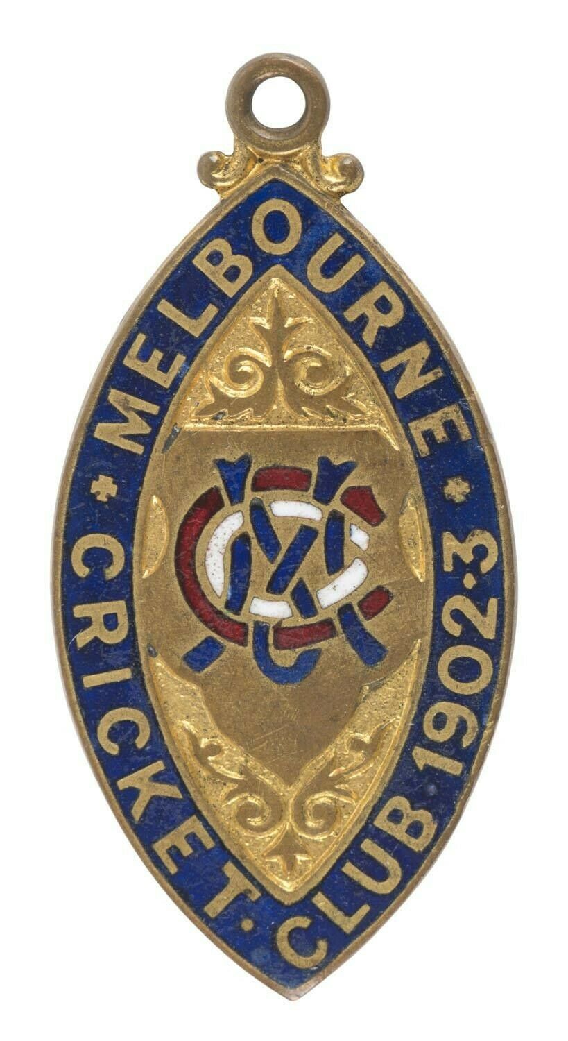 Australia 1902-3 MCC Melbourne Cricket Club Membership Badge Rare And Lovely