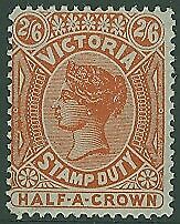 Victoria Australian States SG 292 Stamp Duty 2s 6d brown-orange MUH