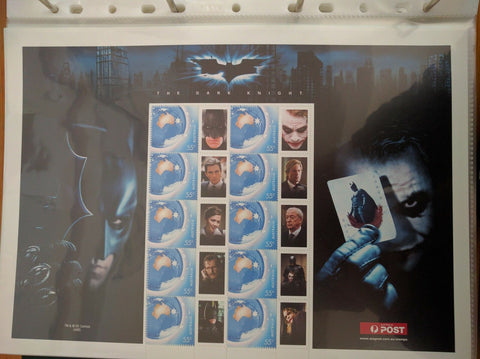 Australia Post 55c Souvenir Sheet - DC Comics Batman The Dark Knight