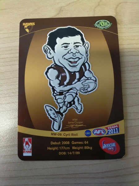 2011 Teamcoach Magic Wildcard Printing Error Card Cyril Rioli Hawthorn