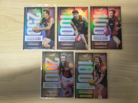 2016 Select Milestones Essendon Team Set Of 5 Cards