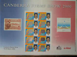 Australia Post - Canberra Stamp Show 2000 45c Personalised Stamp Sheet