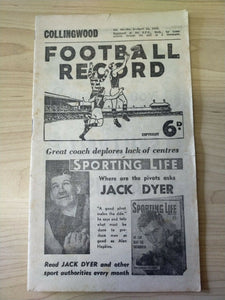 VFL 1955 April 16 Football Record Collingwood v Footscray