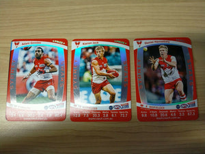 2011 Teamcoach Prize Cards Team Set ERROR CARDS NOT EMBOSSED Sydney