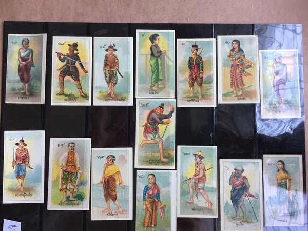 Thailand Set of Eagle Bird Thai Costumes Cigarette Cards