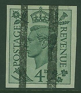 GB Great Britain S 468 4d KGV1 Imperf Cancelled with 2 bands. Used as trial 1938