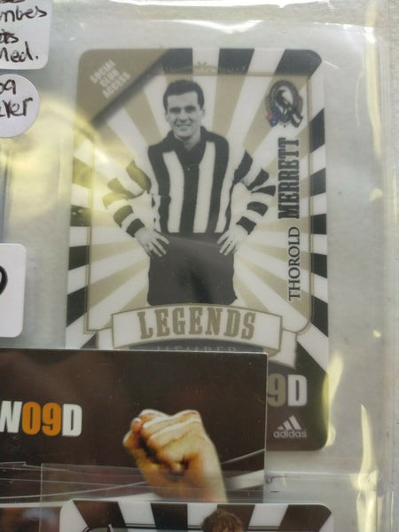 AFL Lot Of 2009 Collingwood Football Club Memorabilia Including memberships, sticker, Year Book