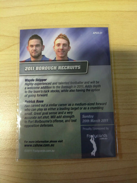 2011 Australia's Premier Collectables Show Football Card Recruits Sig 021/50