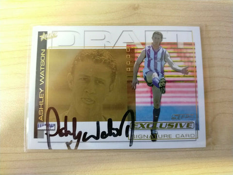 2002 Select SPX Gold Draft Signature Card Ashley Watson North Melbourne DS14