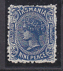 Tasmania Australian States SG 148  9d blue with Tas wmk. Mint Hinged
