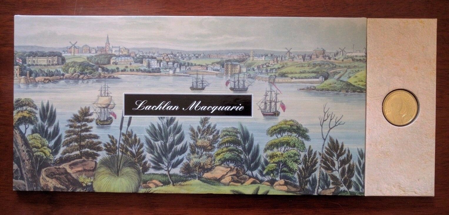 2010 $1 Lachlan Macquarie Coin Stamp Presentation Folder Limited Edition 267/500