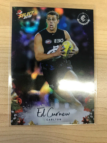 AFL 2018 Select Christmas Holofoil Card X27 - Carlton Blues, Ed Curnow